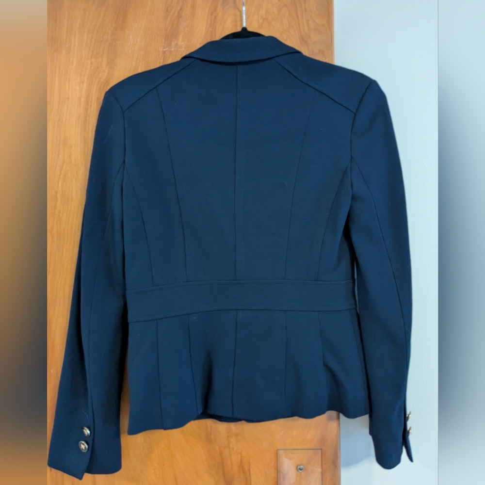 Cache Women's Navy Blazer with Gold Accents - Picture 2 of 9